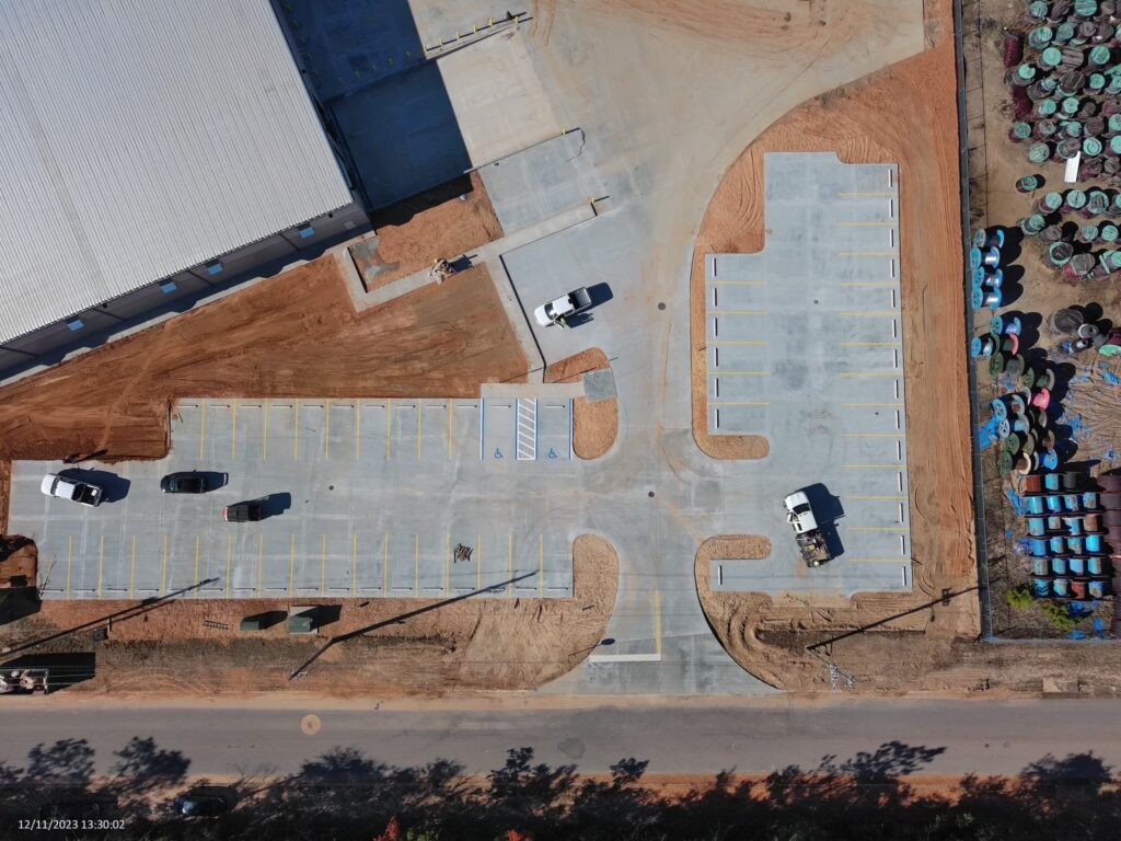 parking lot aerial photo